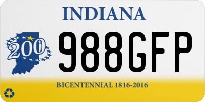 IN license plate 988GFP