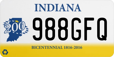 IN license plate 988GFQ