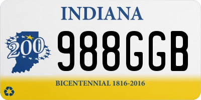 IN license plate 988GGB