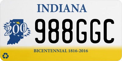 IN license plate 988GGC