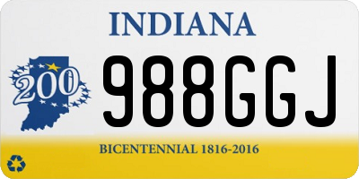 IN license plate 988GGJ