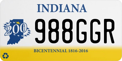 IN license plate 988GGR