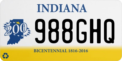 IN license plate 988GHQ