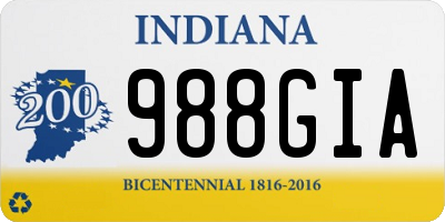 IN license plate 988GIA