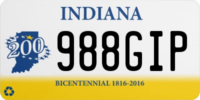 IN license plate 988GIP