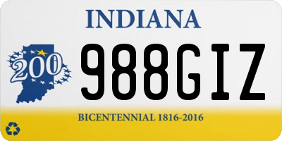 IN license plate 988GIZ