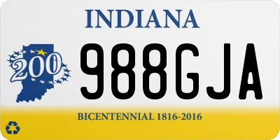 IN license plate 988GJA