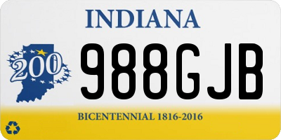 IN license plate 988GJB