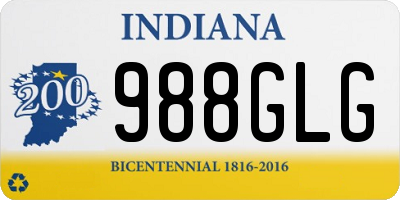 IN license plate 988GLG