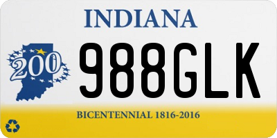 IN license plate 988GLK