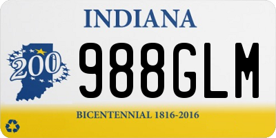 IN license plate 988GLM