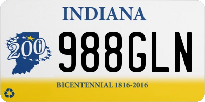 IN license plate 988GLN