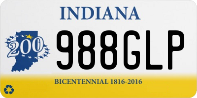 IN license plate 988GLP