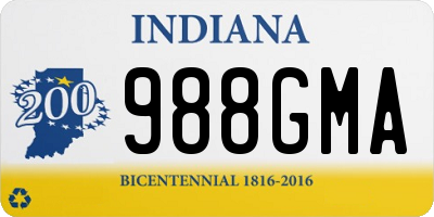 IN license plate 988GMA