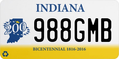 IN license plate 988GMB