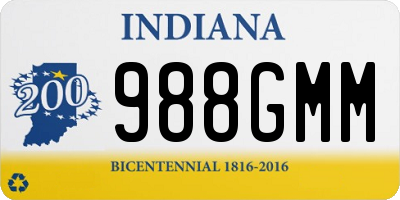 IN license plate 988GMM