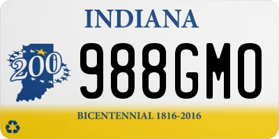 IN license plate 988GMO