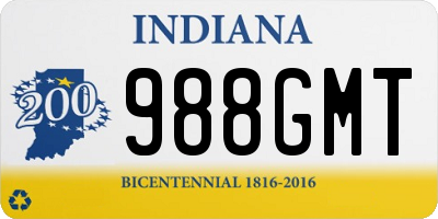 IN license plate 988GMT