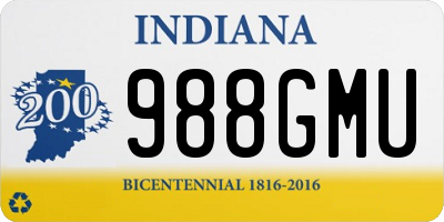 IN license plate 988GMU