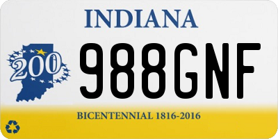 IN license plate 988GNF