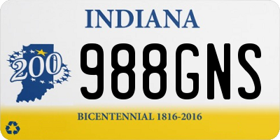 IN license plate 988GNS