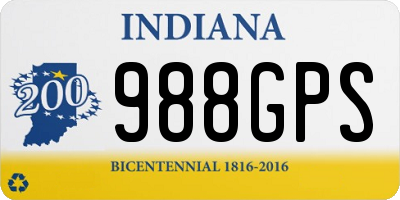 IN license plate 988GPS