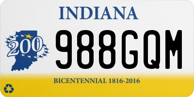 IN license plate 988GQM