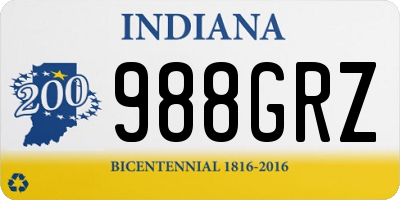 IN license plate 988GRZ