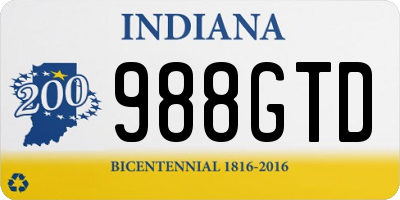 IN license plate 988GTD