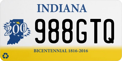 IN license plate 988GTQ