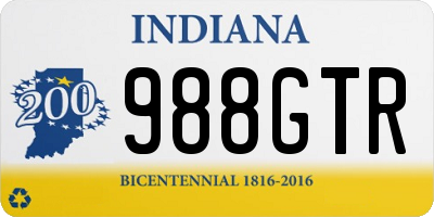 IN license plate 988GTR