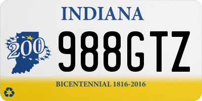 IN license plate 988GTZ