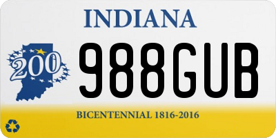 IN license plate 988GUB