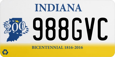 IN license plate 988GVC