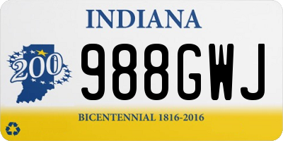 IN license plate 988GWJ