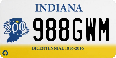 IN license plate 988GWM