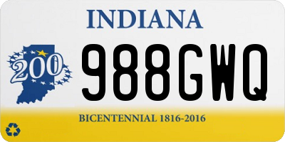 IN license plate 988GWQ