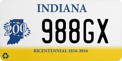 IN license plate 988GX