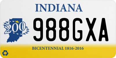 IN license plate 988GXA
