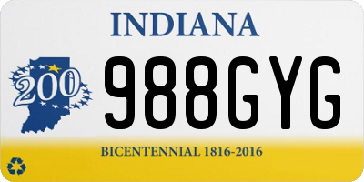 IN license plate 988GYG