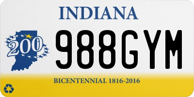 IN license plate 988GYM