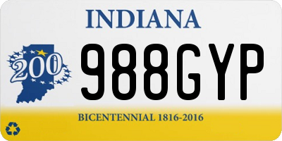 IN license plate 988GYP