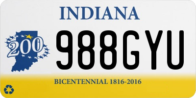 IN license plate 988GYU