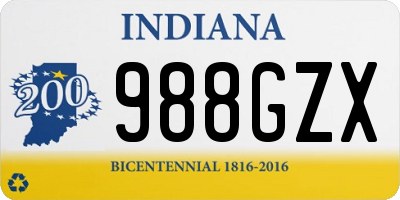 IN license plate 988GZX