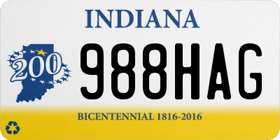 IN license plate 988HAG