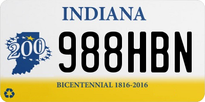 IN license plate 988HBN