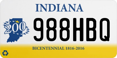 IN license plate 988HBQ