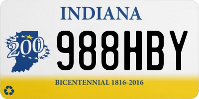 IN license plate 988HBY