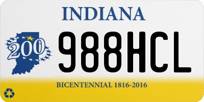 IN license plate 988HCL