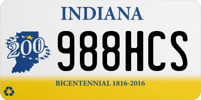 IN license plate 988HCS